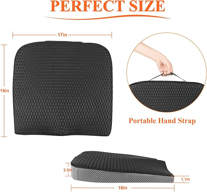 kingphenix Premium Car Seat Cushion, Memory Foam Driver Seat Cushion to Improve - Image 7