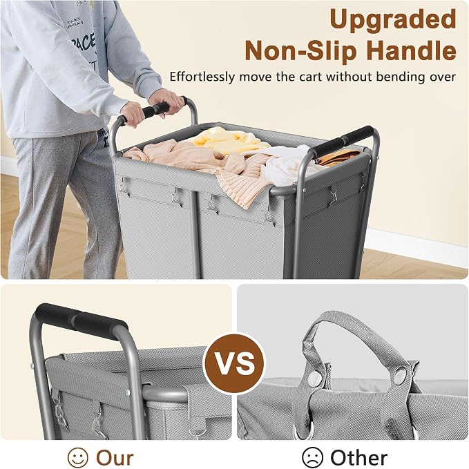 Hoctieon Large Laundry Cart - Field & Grace