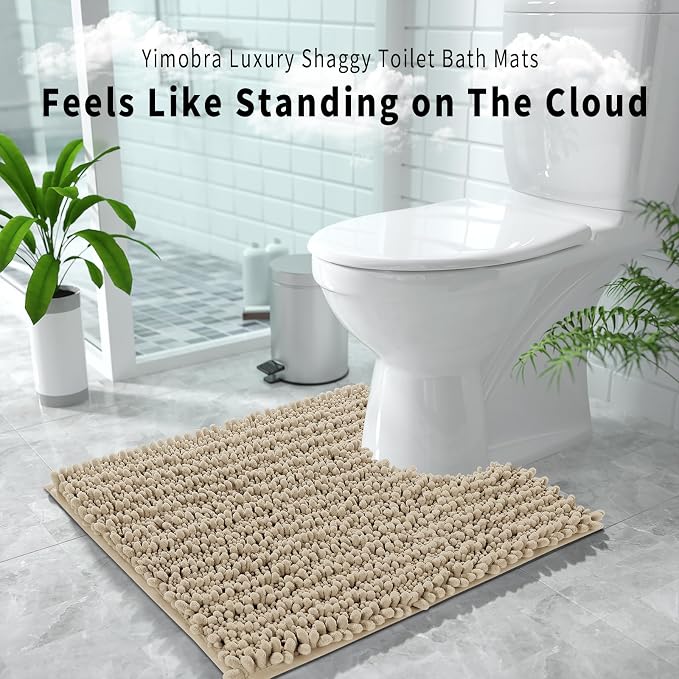 Yimobra Toilet Rug U Shaped Washable 24x20 Inch - Field & Grace