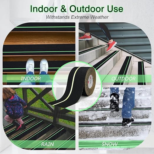 S&X Anti Slip Tape 4 Inch x 60 Ft, 2X Longer Heavy Duty Grip Tape - Image 5