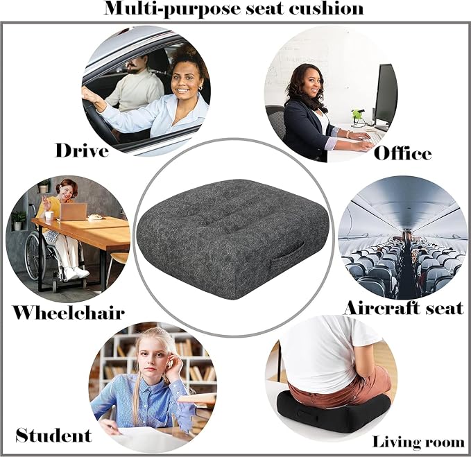 Super Thicken Car Seat Cushion for Adults-Car Booster Seat for Short - Image 2
