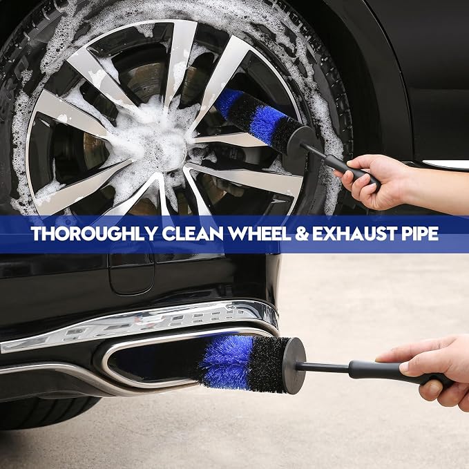 24Pcs Car Detailing Kit, Car Detailing Brush Set, Car Wash Cleaning Kit - Field & Grace