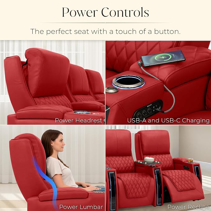 Seatcraft Apex Zero-Gravity CoolZero Italian Leather Home Theater Seating - Image 6