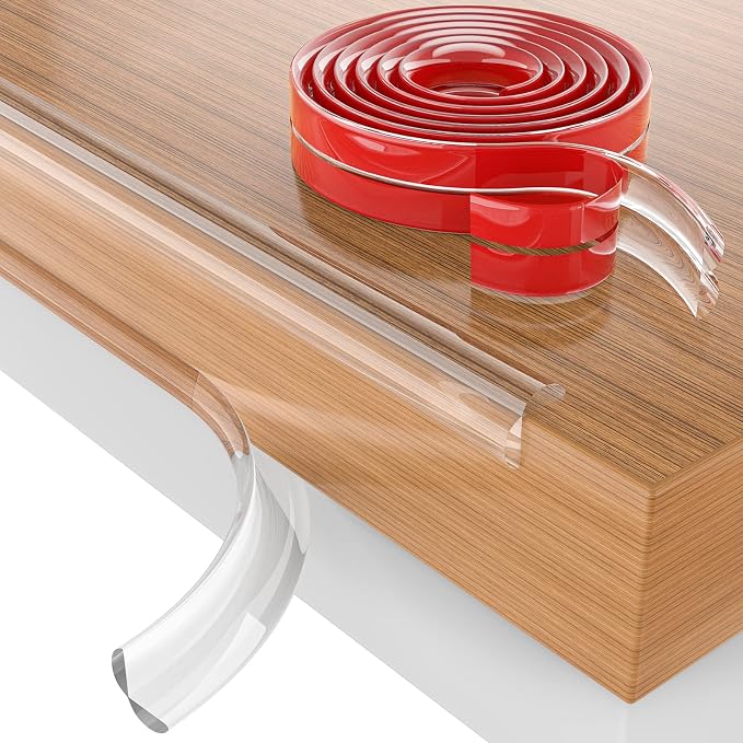 Baby Proofing, 0.6in Edge Protector Strip Clear, Thickened Silicone Soft Corner by SHIISEWE