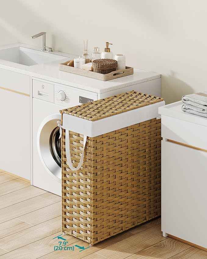 SONGMICS Slim Laundry Hamper