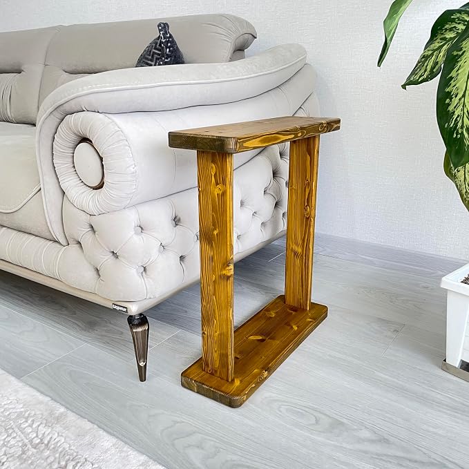 Skinny Side Table 7 inch Wide for Small Apartment Between Chairs, Very Narrow - Image 9