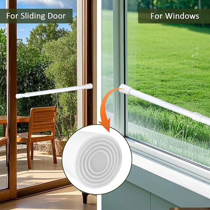Sliding Door Security Bar, Window Security Bars Adjustable Sliding Door Lock - Image 4