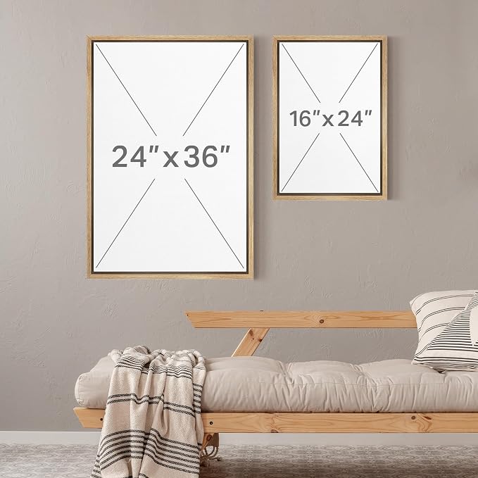 MUDECOR Framed Canvas Print Wall Art Abstract Neutral Beige Contemporary - Image 7