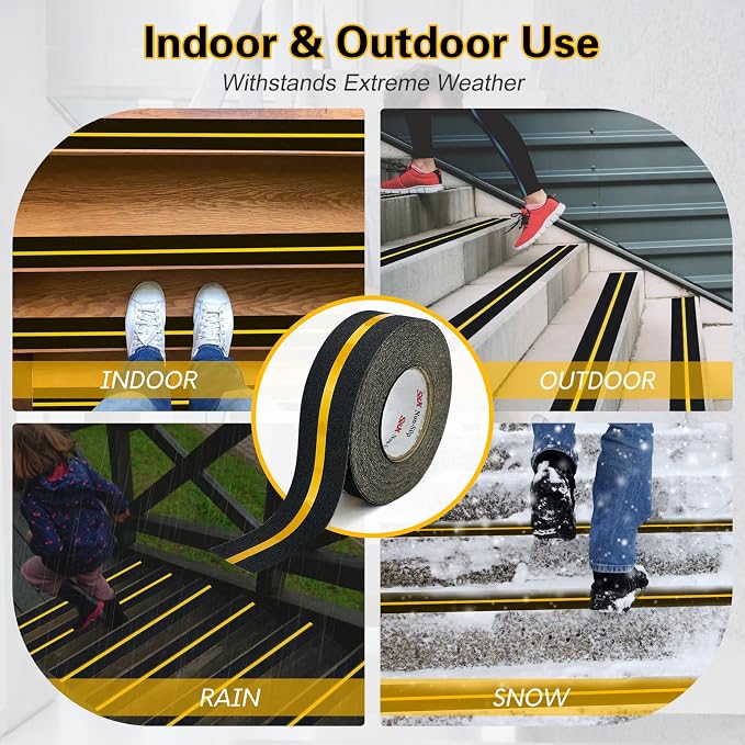 S&X Anti Slip Tape with Reflective Strip - 2 in x 60 FT Premium Grip Tape - Image 4