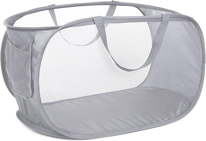 Durable Collapsible Laundry Baskets, Mesh Pop Up Laundry Hamper - Field & Grace