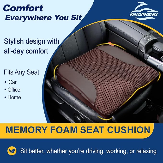 kingphenix Car Seat Cushion – Memory Foam Pad - Image 2
