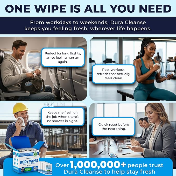 Dura Cleanse Travel Body Wipes - Image 6