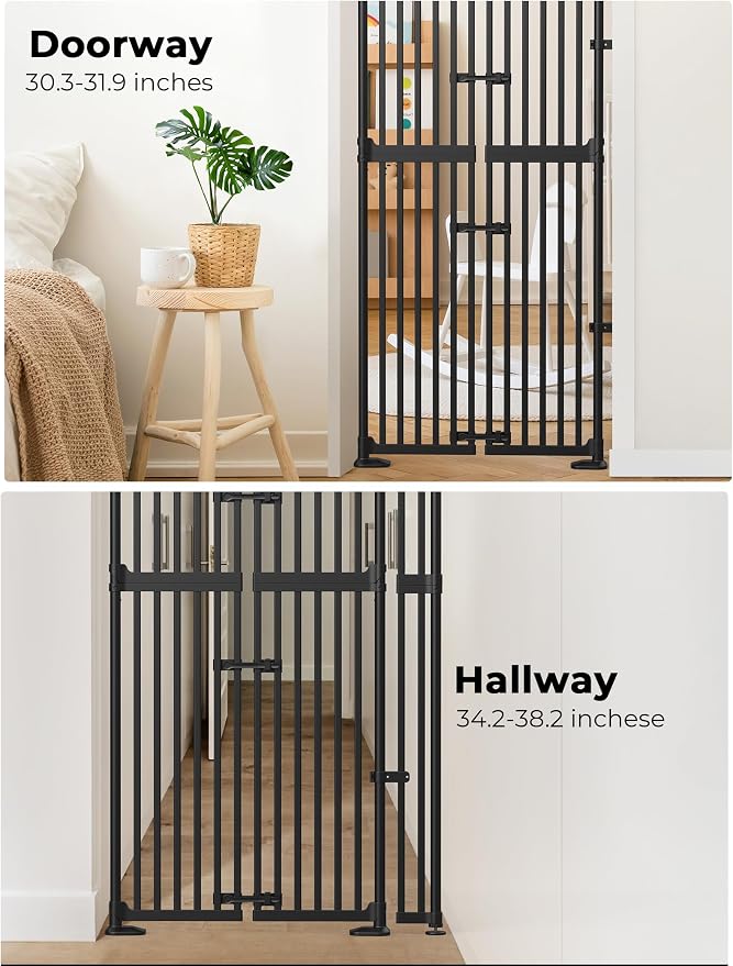 Extra Tall Cat Gate for Doorway: Sprouterie 74.8"-98" Pressure Mount Tall Cat - Image 8
