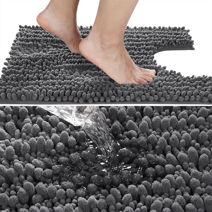 Yimobra Toilet Rug U Shaped Washable 24x24 Inch - Image 3