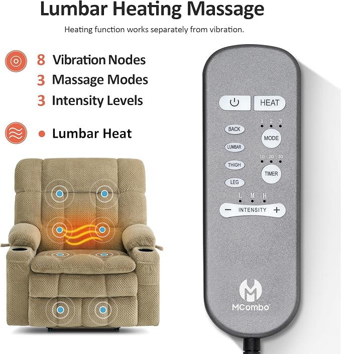 MCombo Dual Motor Power Lift Recliner Chair - Image 6