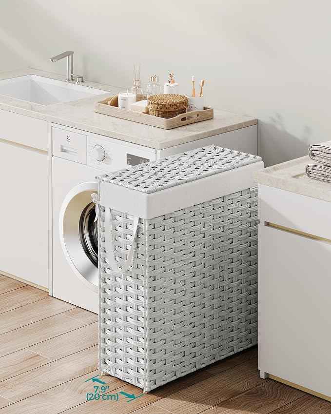SONGMICS Slim Laundry Hamper