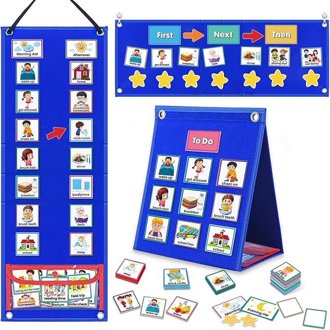 Visual Schedule for Kids with Autism Chore Chart for Kids Daily Routine Chart by ALSLEA