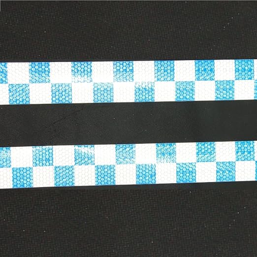 Reflective Tape Blue and White 2 inch X 166 feet, Outdoor Waterproof Hazard - Image 3