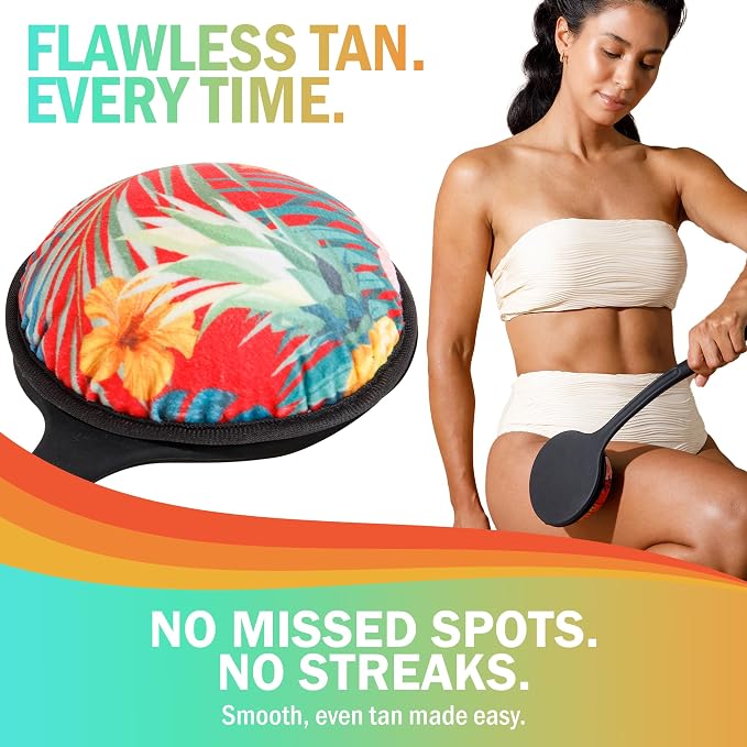 Self Tanning Lotion Applicator for Back – 17" Ergonomic Silicone Handle for - Image 2