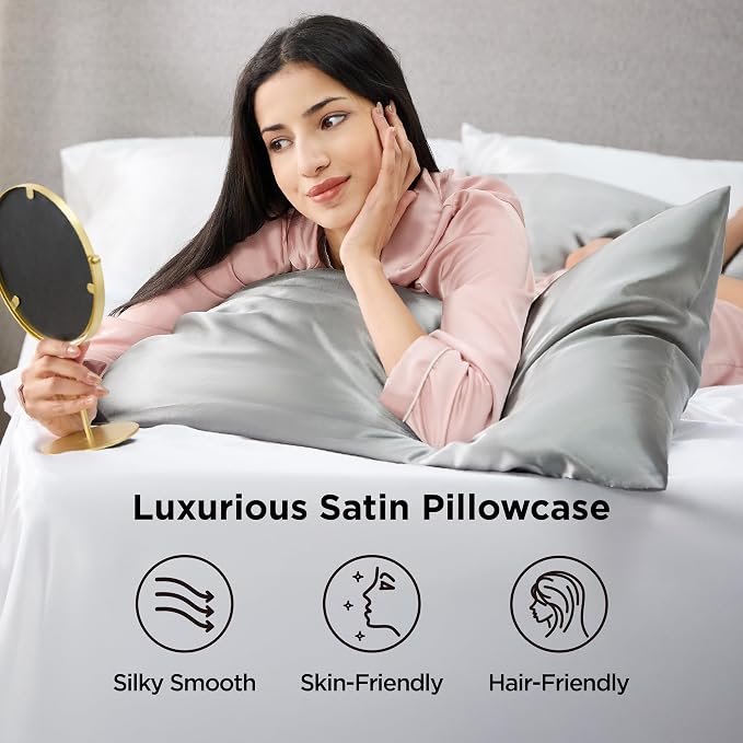 Bedsure King Size Satin Pillowcase Set of 4 - Image 2