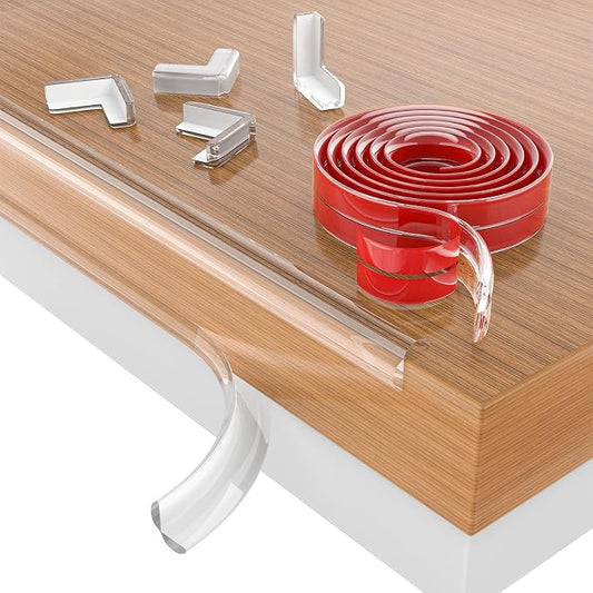 Baby Proofing, 0.6in Edge Protector Strip Clear, Thickened Silicone Soft Corner by SHIISEWE