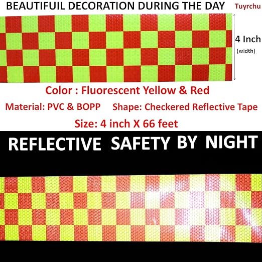 Reflective Tape 4 inch X 66 feet, Outdoor Waterproof Hazard Conspicuity Safety - Image 3