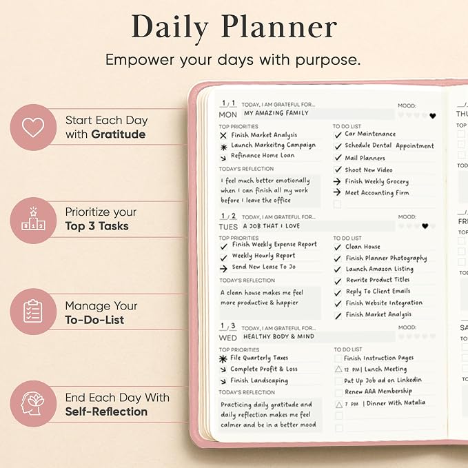 2026 Planner, Daily Journal & Gratitude Journal All-In-One - Image 4