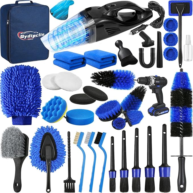 38PcsB Car Detailing Kit, Car Detailing Brush Set, Car Wash Cleaning Kit - Field & Grace