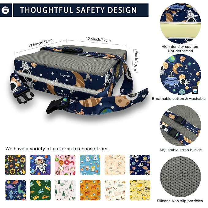 Toddler Booster Seat for Dining Table, Portable Booster Seat for Kitchen Chair - Image 2