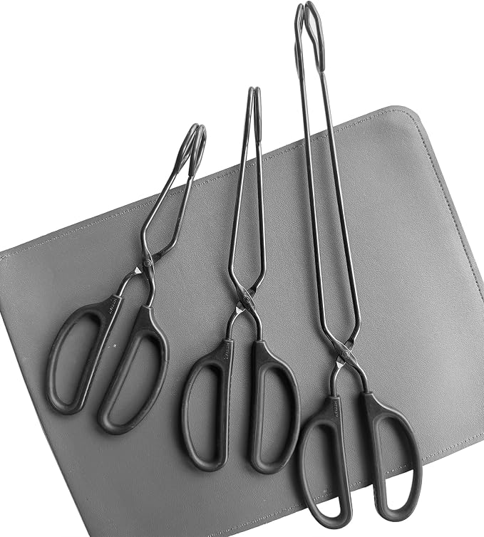 10" 12" 16" Stainless Steel Kitchen Tongs Set, Non-Slip Comfortable Grip - Image 7