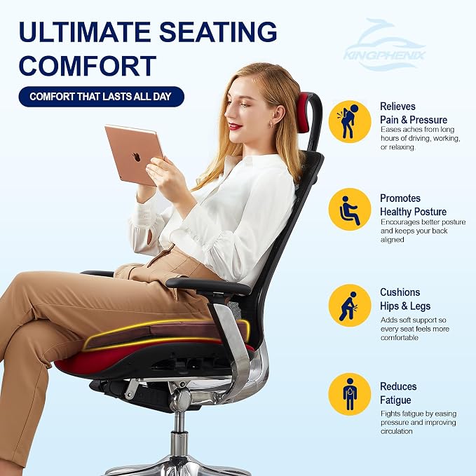 kingphenix Car Seat Cushion – Memory Foam Pad - Image 4
