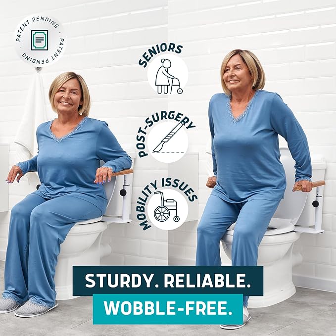 Lunderg Toilet Safety Rails for Seniors - Image 2