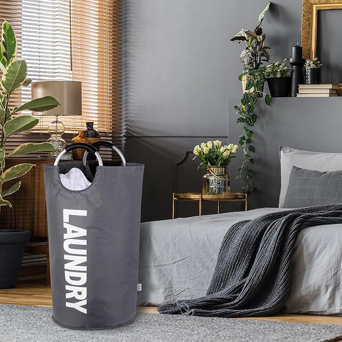 Large Laundry Basket Collapsible，Freestanding Clothes Hamper Bag - Image 7