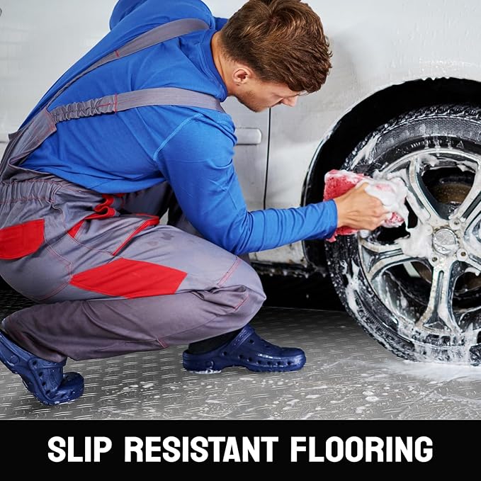 Bonnlo 7.5 X 20 FT Garage Floor Mat, Thickened Double Diamond Plate Garage - Image 6