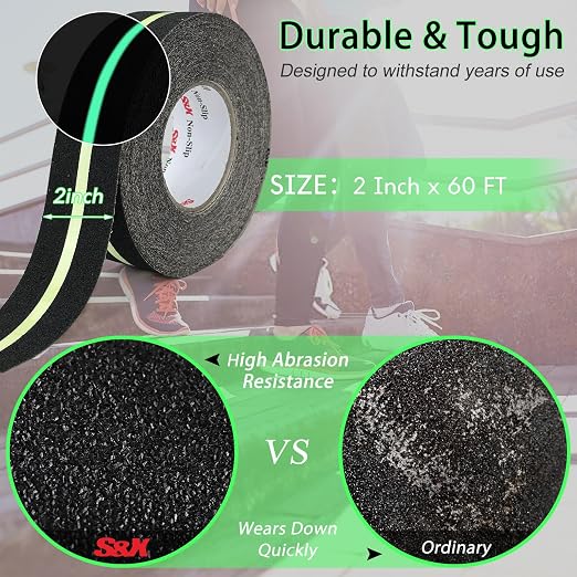 S&X Heavy Duty Anti Slip Tape 2 Inch x 60 Ft - Image 2