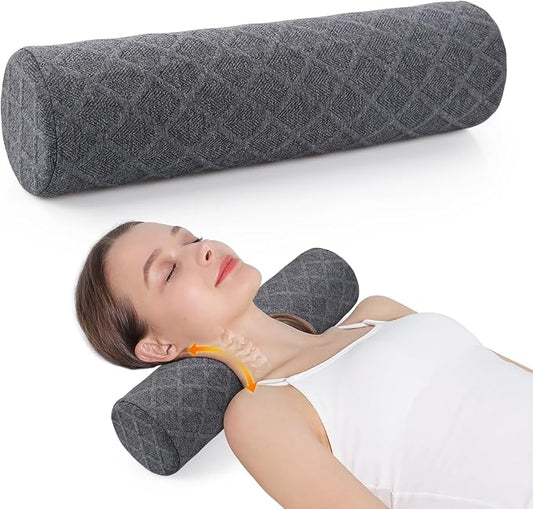 Cozyhealth Cervical Roll Pillow, Medium Soft Memory Foam Neck Round Pillow by Cozyhealth