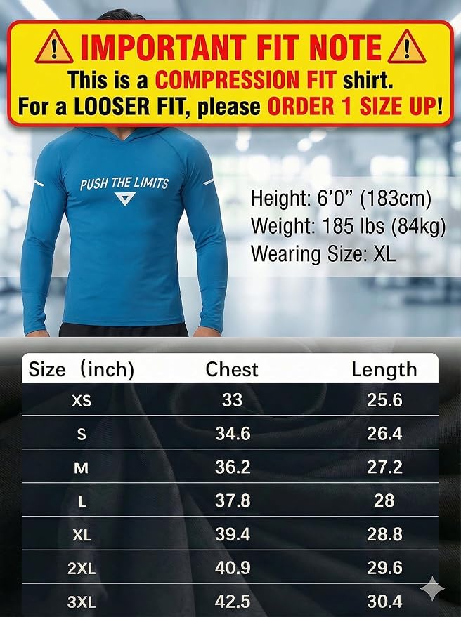 3-Pack Men's Compression Hoodie - Image 6