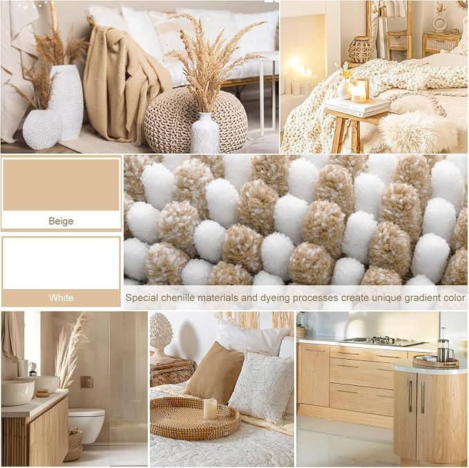 BSICPRO Bathroom Rugs Sets 3 Piece, Toilet Rugs U-Shaped Contour Bath Mat Set - Image 3