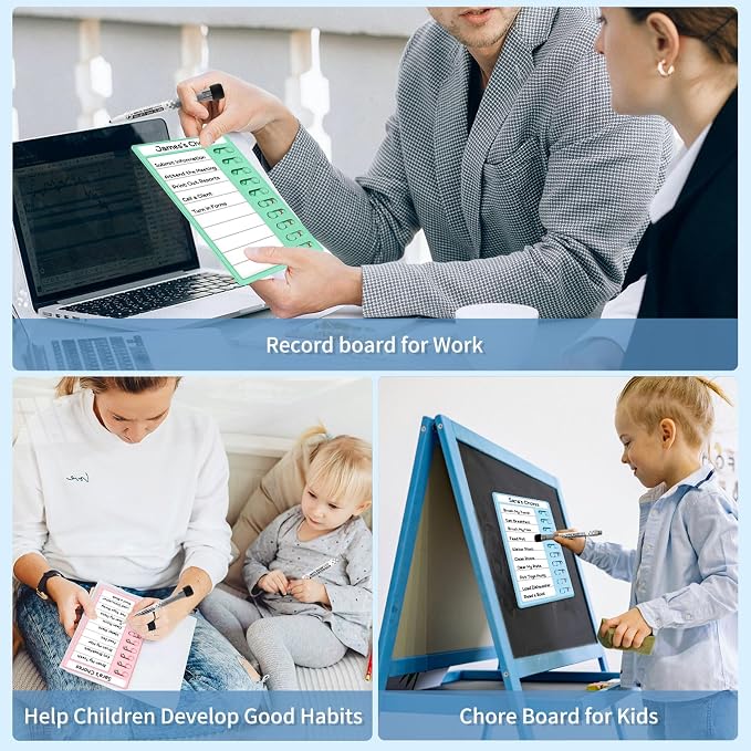 4 Pcs Chore Chart for Kids Multiple Kids Dry Erase Board for Fridge, Magnetic - Image 6