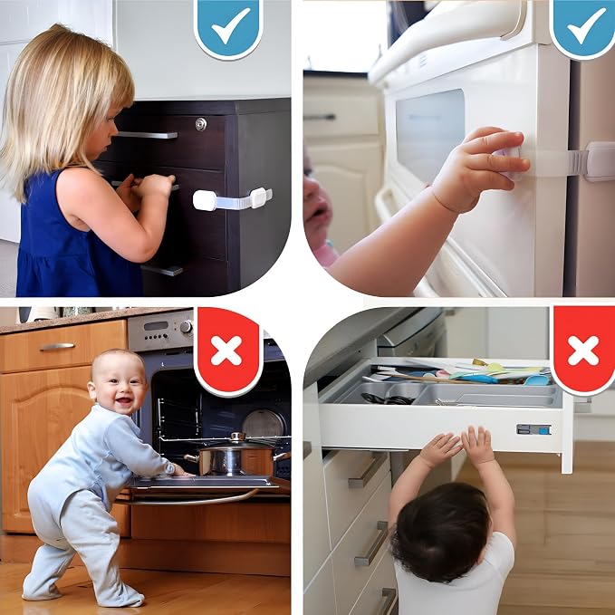 3M Adhesive Child Safety Strap Locks by Baby Proof Me, Baby Latches - Image 5