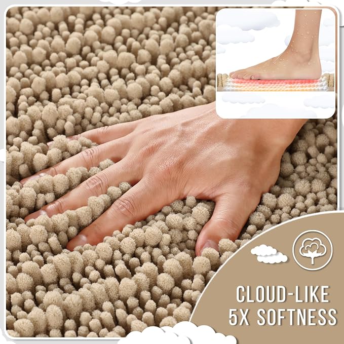 Yimobra Bathroom Rugs Non Slip Washable 24x17 Inch - Image 4