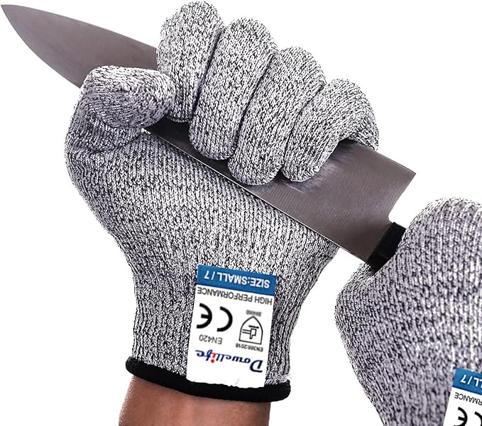 Dowellife Cut Resistant Gloves Food Grade Level 5 Protection, Safety Kitchen by Dowellife