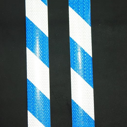 Reflective Tape Blue and White 2 inch X 66 feet X 10 Rolls, Outdoor Waterproof - Image 3