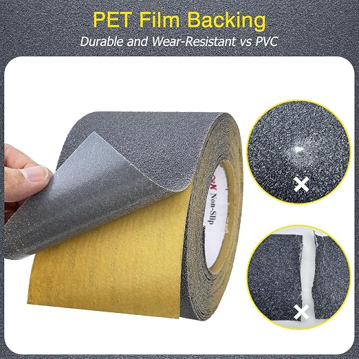 S&X Gray Anti Slip Tape 6 Inch x 60 FT Roll, Ultimate Non-Slip Skid Grip Tape - Image 4