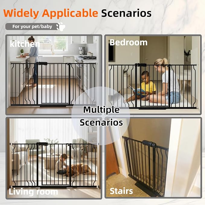 TSAYAWA 62.2"-71.65" Extra Wide Auto Closing Baby Safety Gate - Image 8