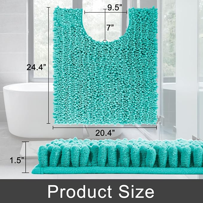Yimobra Toilet Rug U Shaped Washable 24x20 Inch - Image 2