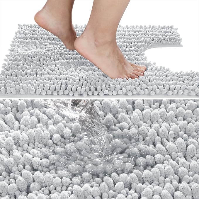 Yimobra Toilet Rug U Shaped Washable 24x24 Inch - Image 3