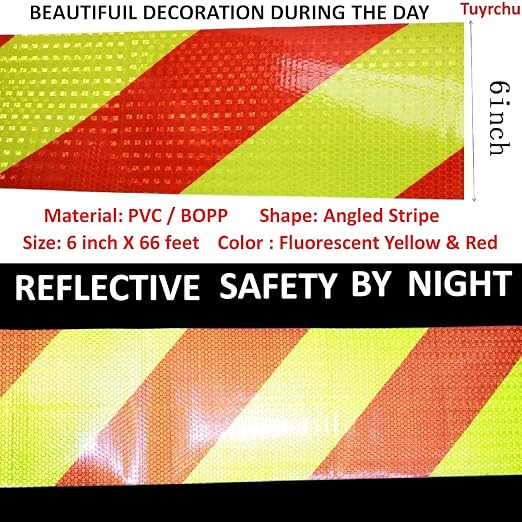 Reflective Tape Outdoor Waterproof 6 inch X 66 feet, High Visibility Hazard - Image 3