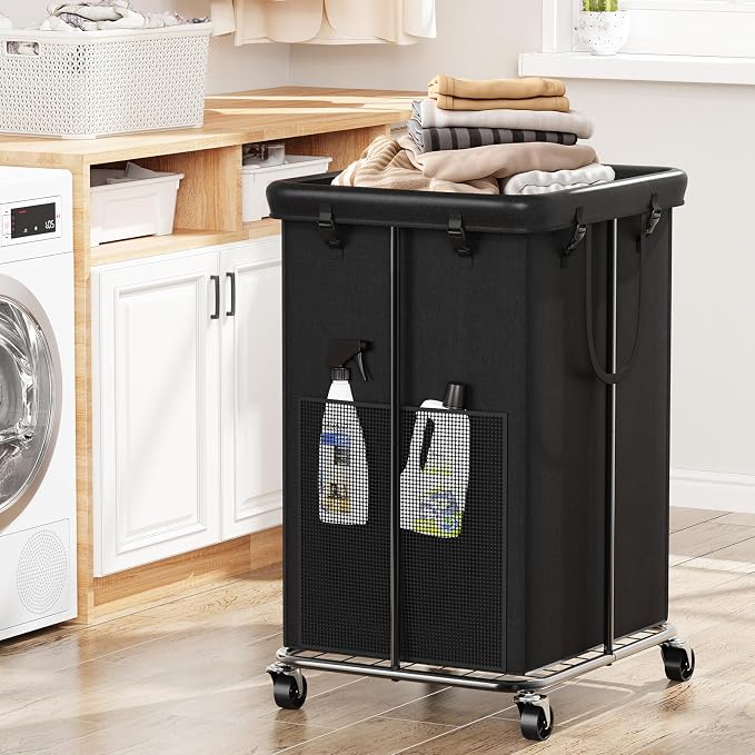 150L Large Laundry Basket with Wheels, Rolling Laundry Hamper with Removable by Unknown