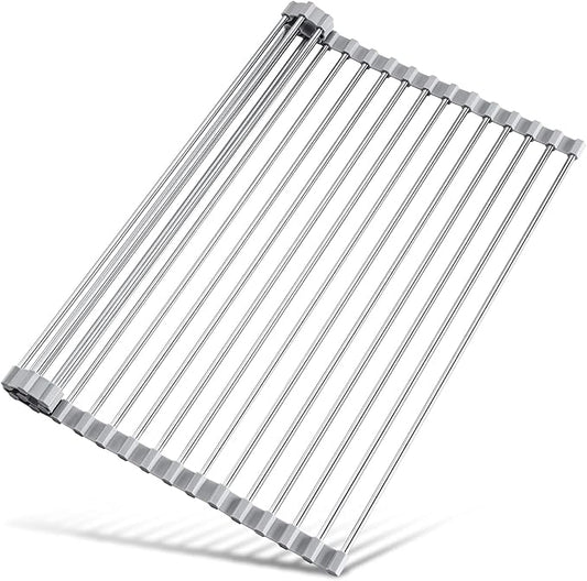Tomorotec 17.7" x 12.5" Roll Up Dish Drying Rack Over Sink Drying Rack Sink - Field & Grace